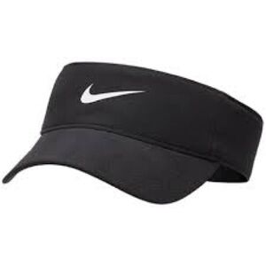 Nike Dry Fit Black Sports Visor with velcro adjustable back